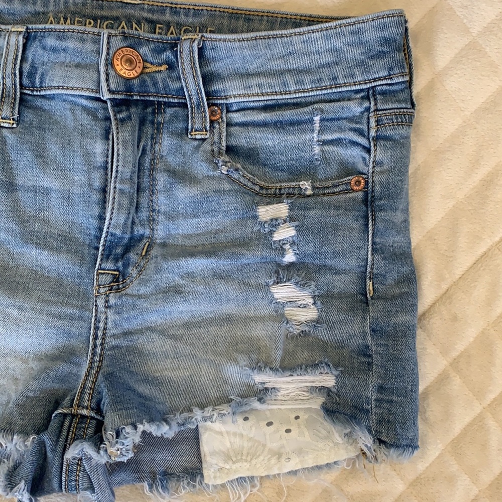 American Eagle Distressed Jean Shorts - Picture 3 of 7
